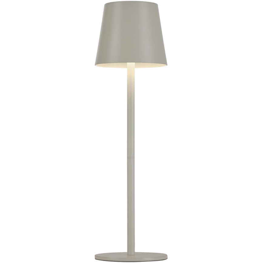 Leuchten Direkt 19250-40 - LED Zunanja zatemnitvena polnilna namizna svetilka EURIA LED/3W/5V 2600 mAh IP54 siva