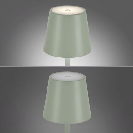 Leuchten Direkt 19250-43 - LED Zunanja zatemnitvena polnilna namizna svetilka EURIA LED/3W/5V IP54 zelena