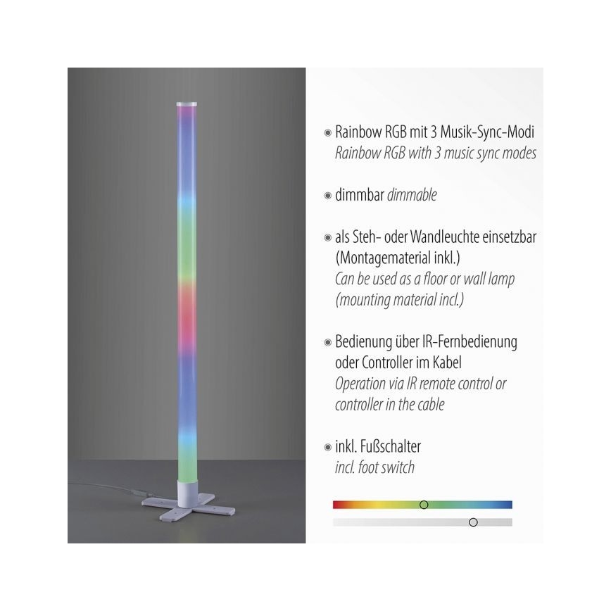 Leuchten Direkt 19902-21 - LED RGB Zatemnitvena svetilka RINGO LED/10W/230V + Daljinski upravljalnik