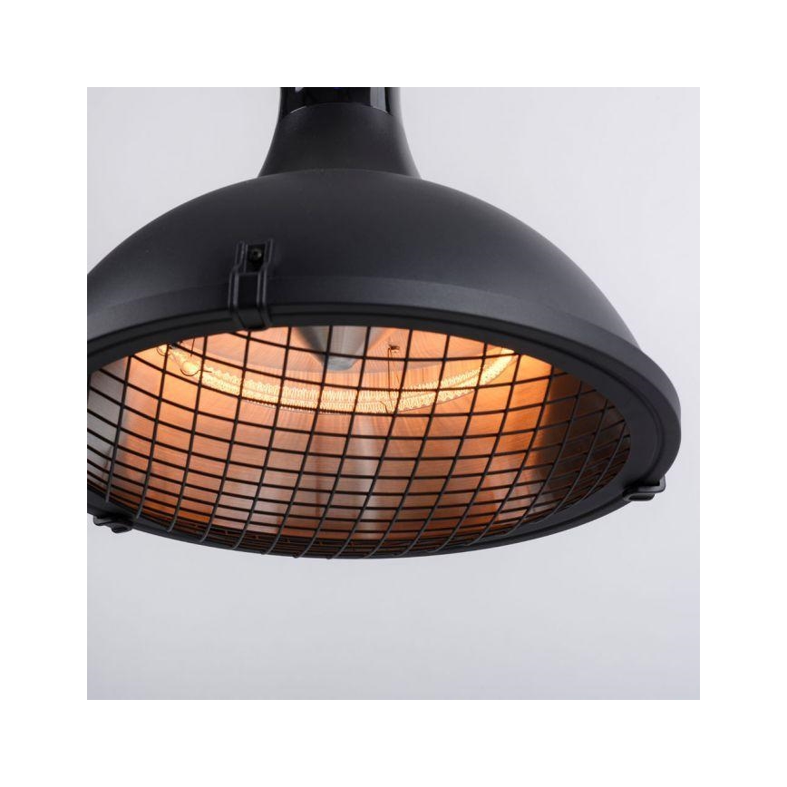 Leuchten Direkt 99511-18 - Zunanji grelni element GLOW 900-1200-2100W/230V IP44 črna + Daljinski upravljalnik