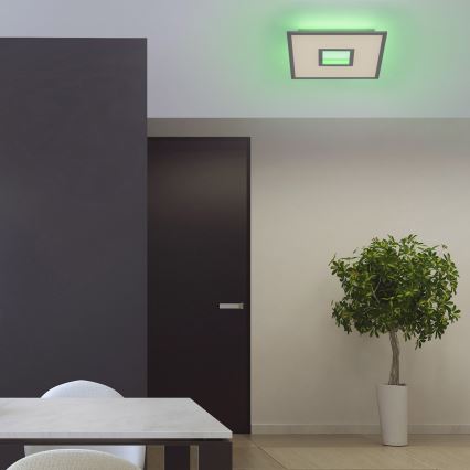 Leuchten Direkt 11645-16 - LED RGB Zatemnitvena stropna svetilka RECESS LED/22,5W/230V + LED/5W + Daljinski upravljalnik