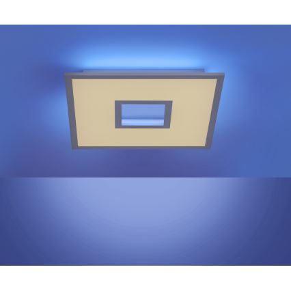Leuchten Direkt 11645-16 - LED RGB Zatemnitvena stropna svetilka RECESS LED/22,5W/230V + LED/5W + Daljinski upravljalnik