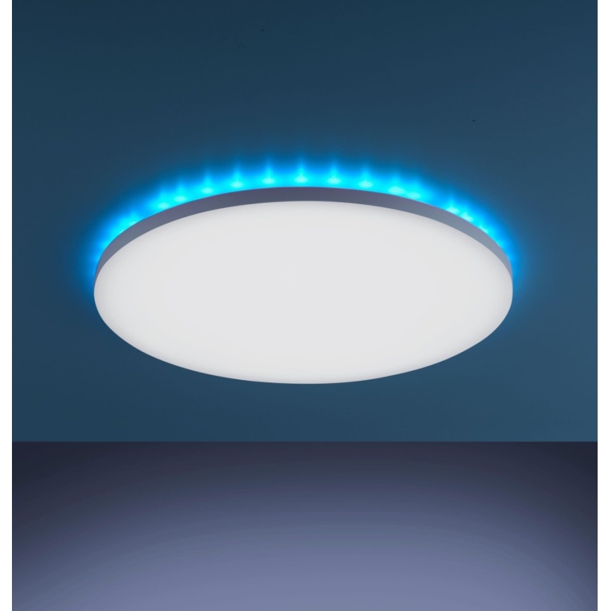Leuchten Direkt 15602-16 - LED RGBW Zatemnitvena stropna svetilka GUSTAV LED/20,3W/230V + LED/1,8W 2700-5000K + Daljinski upravljalnik