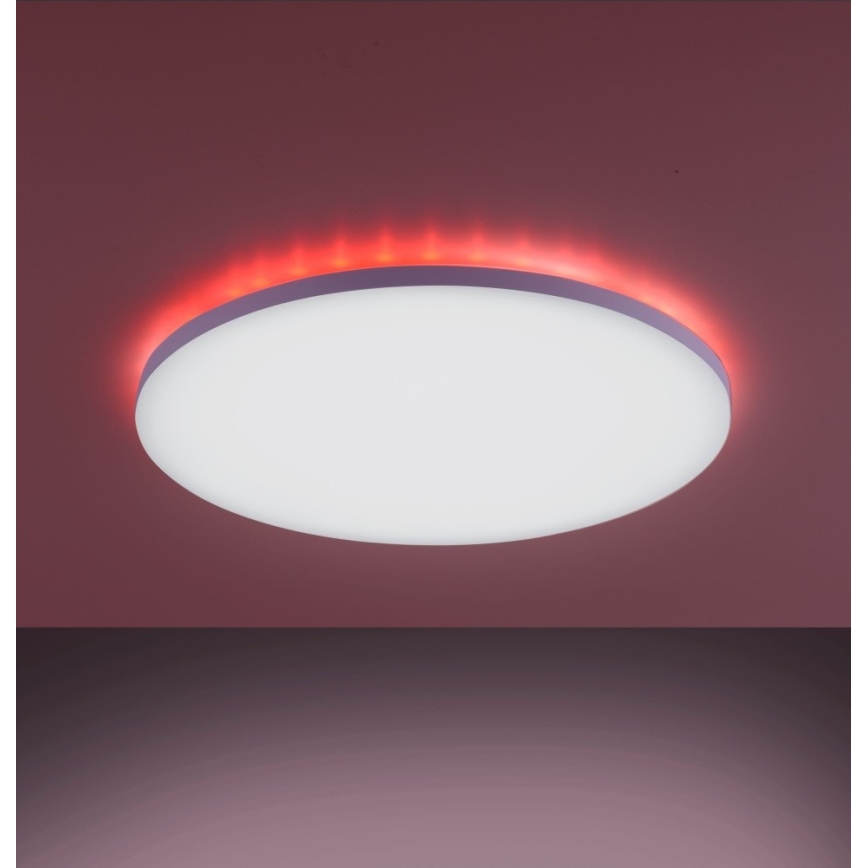 Leuchten Direkt 15602-16 - LED RGBW Zatemnitvena stropna svetilka GUSTAV LED/20,3W/230V + LED/1,8W 2700-5000K + Daljinski upravljalnik