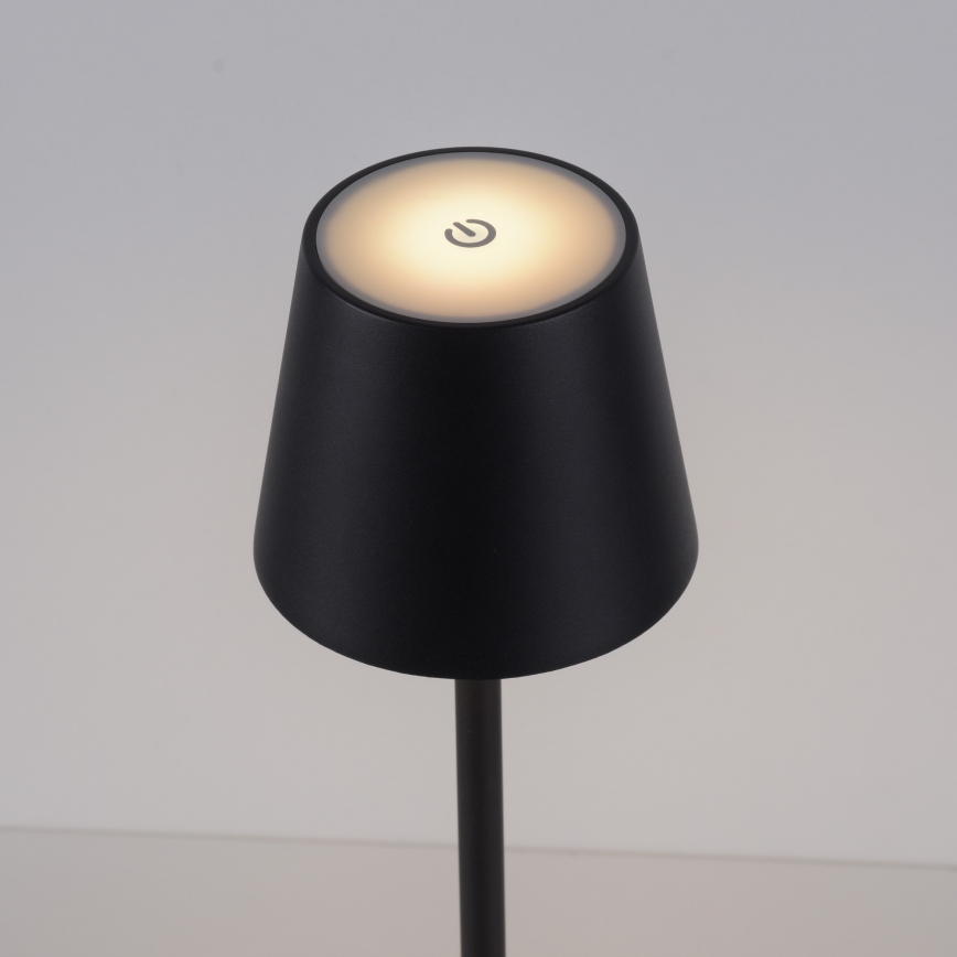 Leuchten Direkt 19250-18 - LED Zunanja zatemnitvena polnilna namizna svetilka EURIA LED/3W/5V 2600 mAh IP54 črna