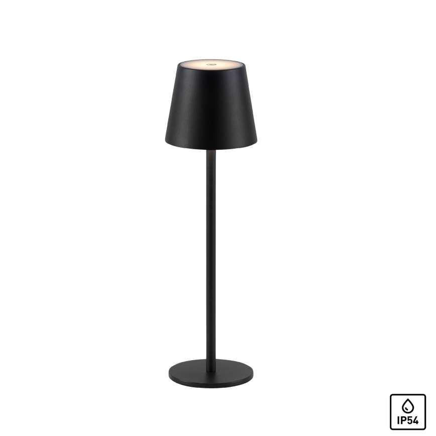 Leuchten Direkt 19250-18 - LED Zunanja zatemnitvena polnilna namizna svetilka EURIA LED/3W/5V 2600 mAh IP54 črna