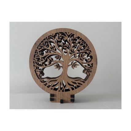 Li-Go 23577/DUB2 - LED zatemnjevalna namizna dekoracija LED/12W/230V 20x22 cm hrast