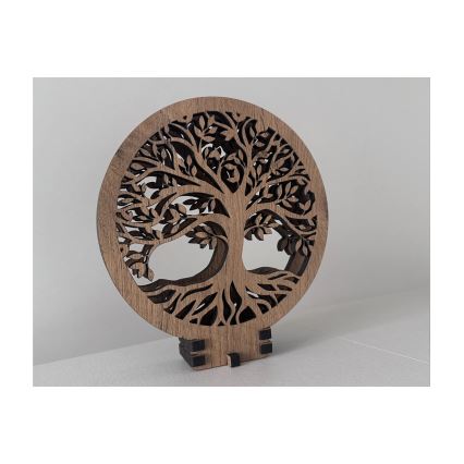 Li-Go 23577/DUB2 - LED zatemnjevalna namizna dekoracija LED/12W/230V 20x22 cm hrast