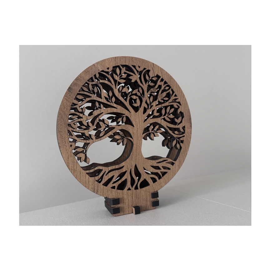 Li-Go 23577/DUB2 - LED zatemnjevalna namizna dekoracija LED/12W/230V 20x22 cm hrast