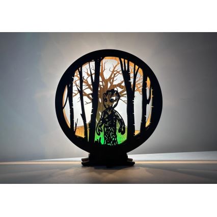 Li-Go 23613/DUB2 - LED zatemnjiva namizna dekoracija LED/12W/230V 20x22 cm hrast/Grut