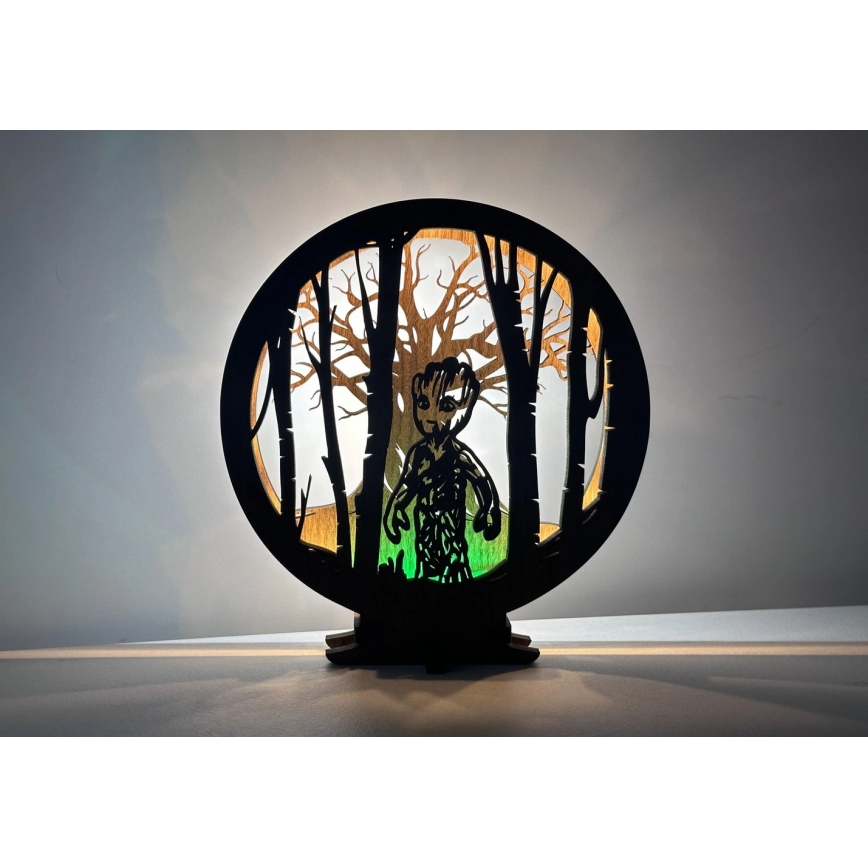 Li-Go 23613/DUB2 - LED zatemnjiva namizna dekoracija LED/12W/230V 20x22 cm hrast/Grut