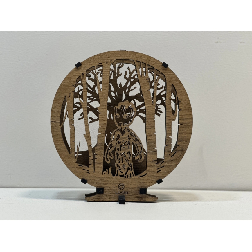 Li-Go 23613/DUB2 - LED zatemnjiva namizna dekoracija LED/12W/230V 20x22 cm hrast/Grut