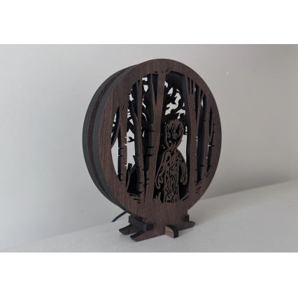 Li-Go 23613/DUB2 - LED zatemnjiva namizna dekoracija LED/12W/230V 20x22 cm hrast/Grut