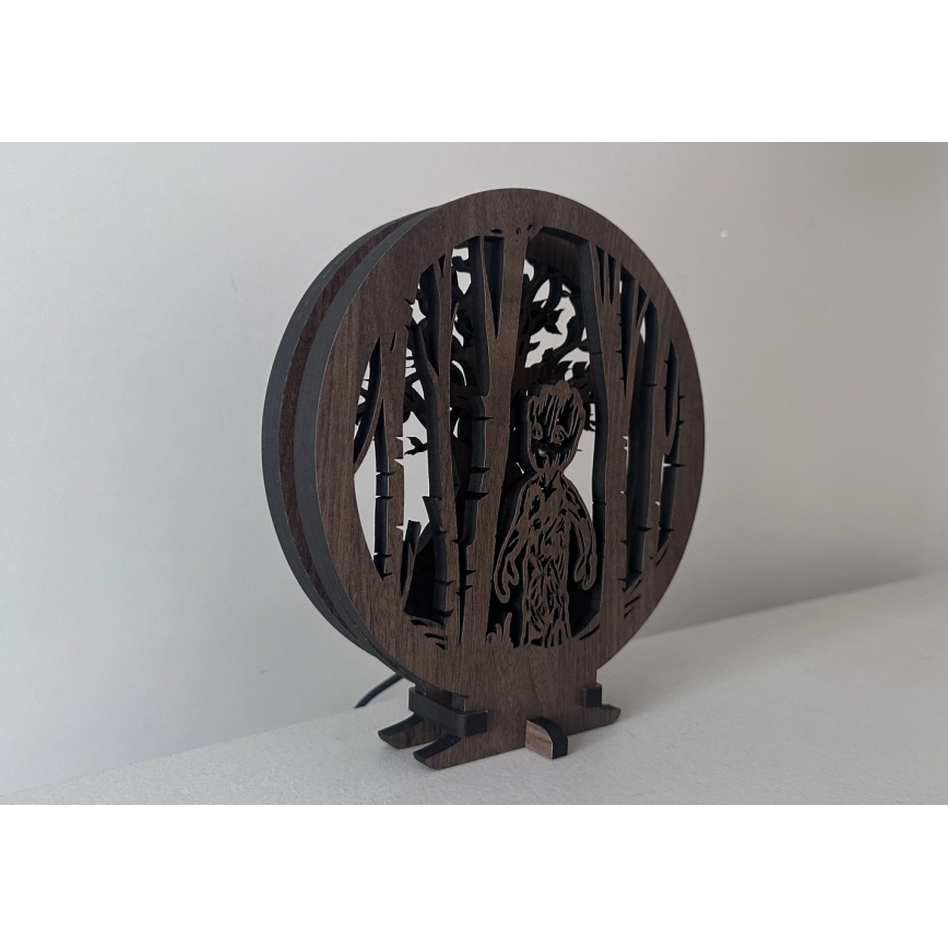 Li-Go 23613/DUB2 - LED zatemnjiva namizna dekoracija LED/12W/230V 20x22 cm hrast/Grut