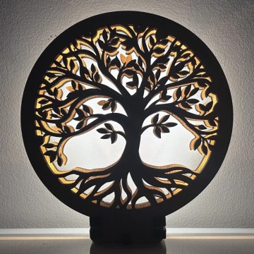 Li-Go 23648/DUB2 - LED zatemnjevalna namizna dekoracija LED/12W/230V 30x31 cm hrast