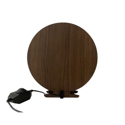 Li-Go 23654 - zatemnjiva LED namizna dekoracija LED/12W/230V 20x22 cm oreh/mahovni motiv