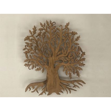 Li-Go 23673/DUB2 - LED zatemnjevalna stenska dekoracija LED/10W/5V 20000 mAh 45x55 cm hrast + daljinski upravljalnik