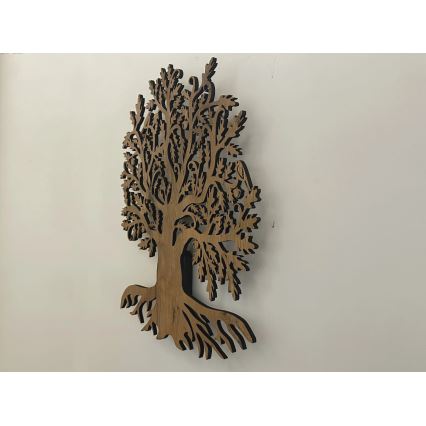 Li-Go 23673/DUB2 - LED zatemnjevalna stenska dekoracija LED/10W/5V 20000 mAh 45x55 cm hrast + daljinski upravljalnik