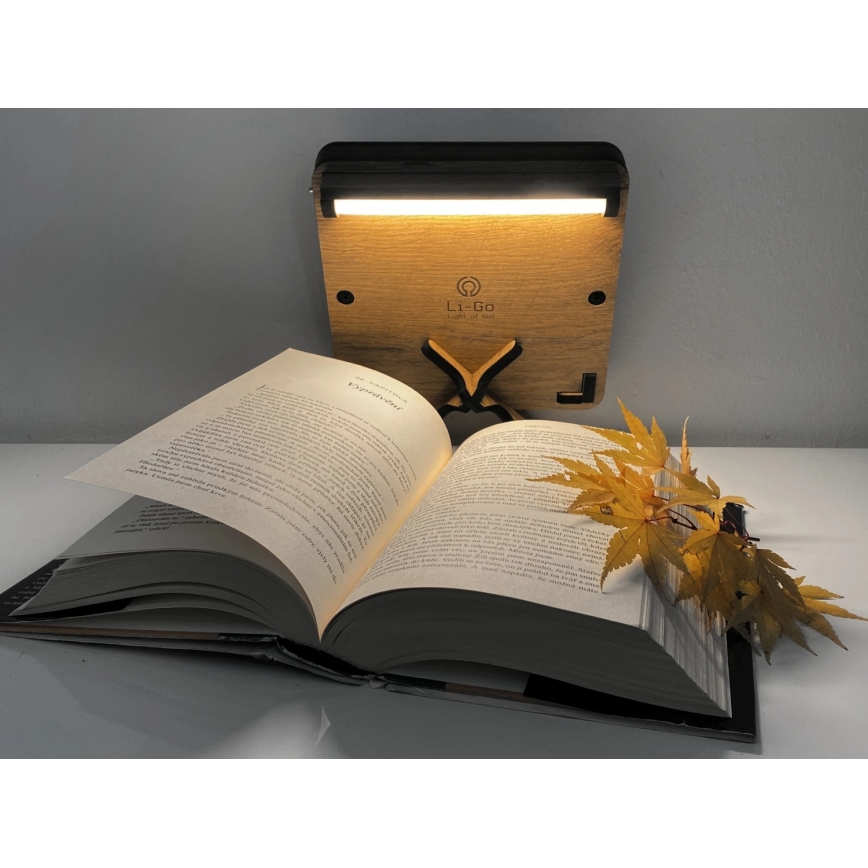 Li-Go 4070/DUB2 - LED namizna dekoracija LED/12W/230V 19x19 cm hrast/konj