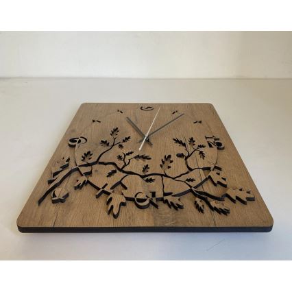 Li-Go 5499/DUB2 - Stenska ura 1xAA 40x40 cm hrast