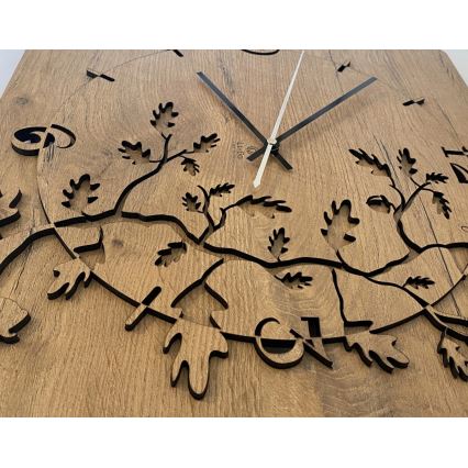 Li-Go 5499/DUB2 - Stenska ura 1xAA 40x40 cm hrast