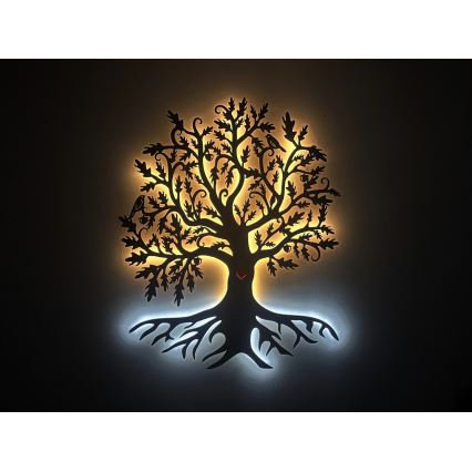 Li-Go 5729/DUB2 - LED stenska dekoracija s senzorjem gibanja LED/10W/5V 90x110 cm hrast