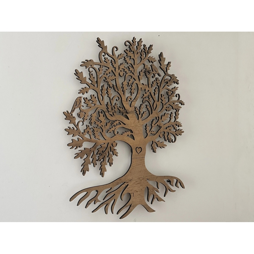 Li-Go 5729/DUB2 - LED stenska dekoracija s senzorjem gibanja LED/10W/5V 90x110 cm hrast