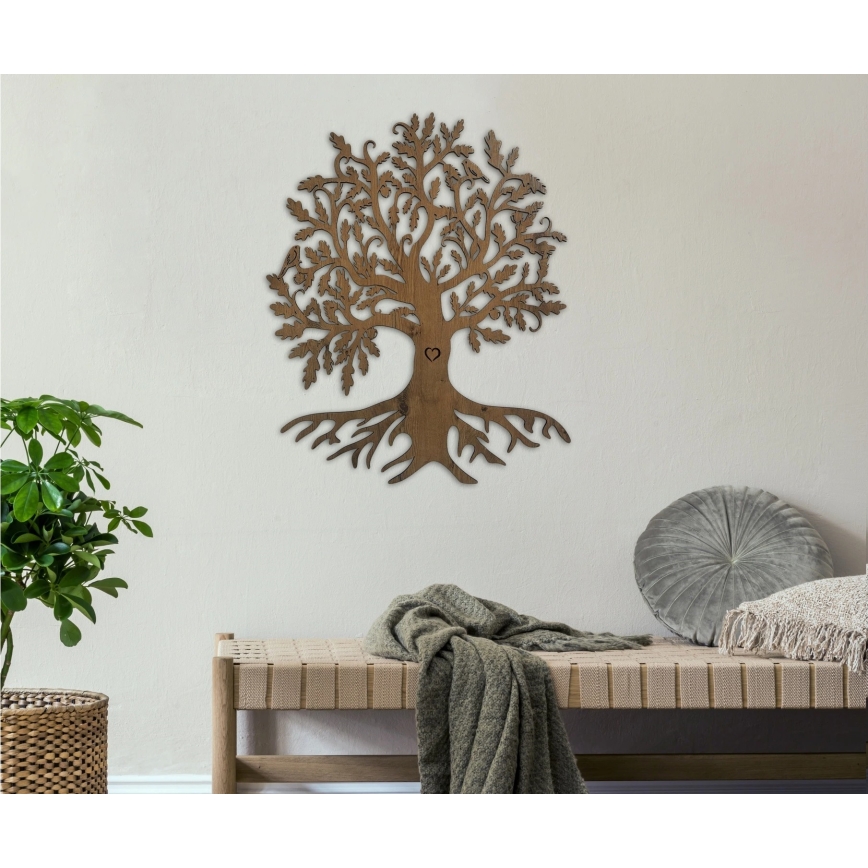 Li-Go 5732/DUB/S2 - LED stenska dekoracija s funkcijo zatemnitve LED/10W/5V 20000 mAh 68x80 cm hrast