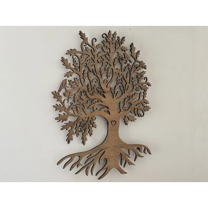 Li-Go 5732/DUB/S2 - LED stenska dekoracija s funkcijo zatemnitve LED/10W/5V 20000 mAh 68x80 cm hrast