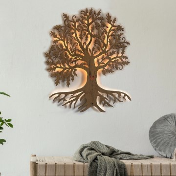 Li-Go 5739/DUB2 - LED zatemnjevalna stenska dekoracija LED/10W/230V 68x80 cm hrast