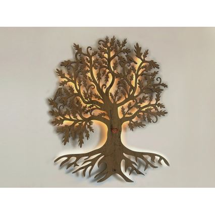 Li-Go 5739/DUB2 - Zatemnljiva stenska LED dekoracija LED/10W/230V 68x80 cm hrast