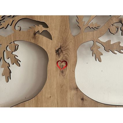 Li-Go 5739/DUB2 - Zatemnljiva stenska LED dekoracija LED/10W/230V 68x80 cm hrast