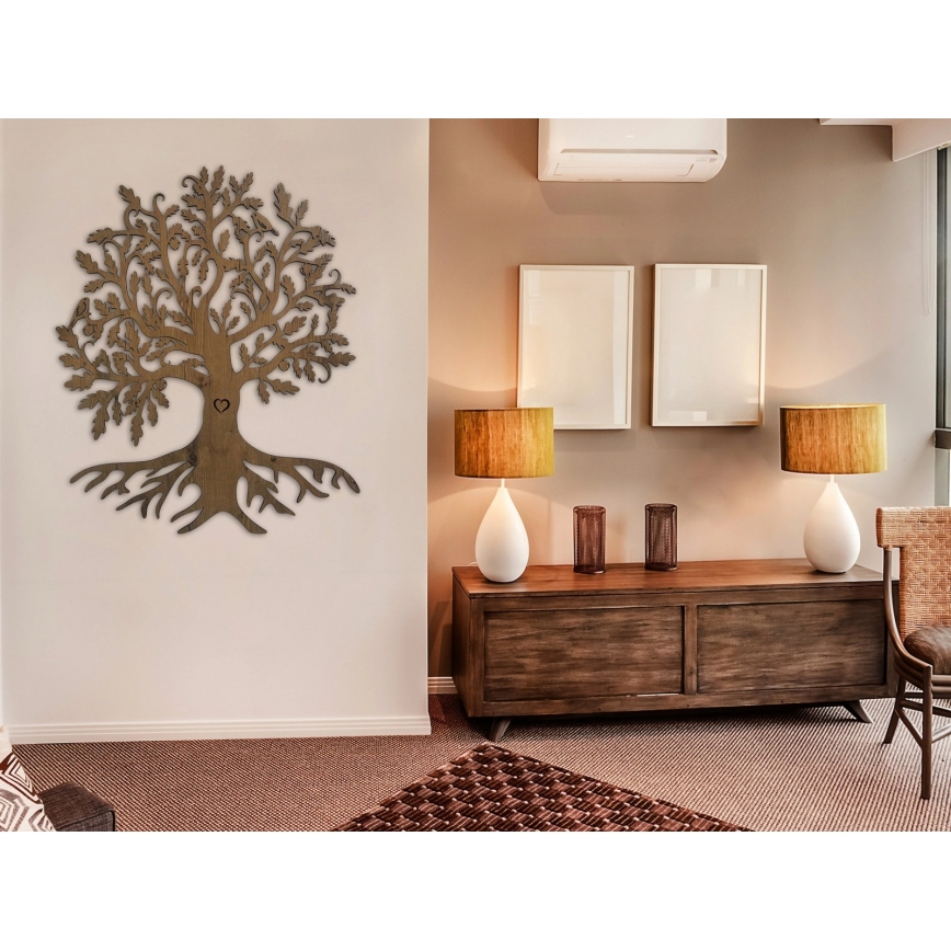 Li-Go 5742/DUB2 - LED stenska dekoracija s funkcijo zatemnitve LED/10W/230V 90x110 cm hrast