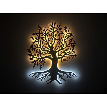 Li-Go 5742/DUB2 - LED stenska dekoracija s funkcijo zatemnitve LED/10W/230V 90x110 cm hrast