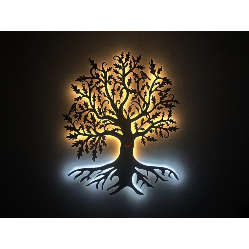 Li-Go 5742/DUB2 - LED stenska dekoracija s funkcijo zatemnitve LED/10W/230V 90x110 cm hrast