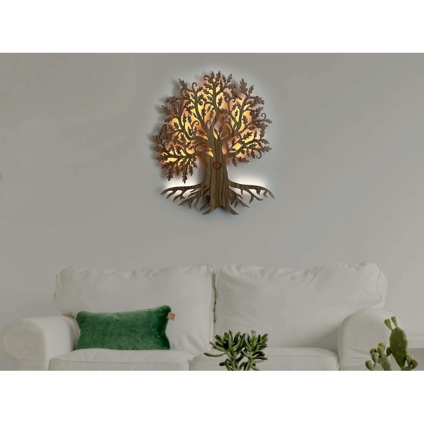 Li-Go 5747/DUB2 - LED stenska dekoracija z možnostjo zatemnitve LED/10W/230V 45x55 cm hrast