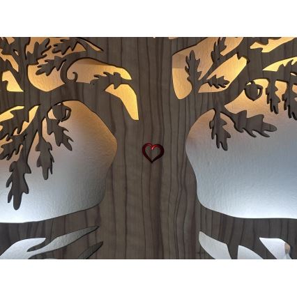 Li-Go 5747/DUB2 - LED stenska dekoracija z možnostjo zatemnitve LED/10W/230V 45x55 cm hrast