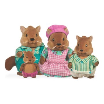 Li'l Woodzeez - Komplet figur BUSTLEBERRY squirrel family