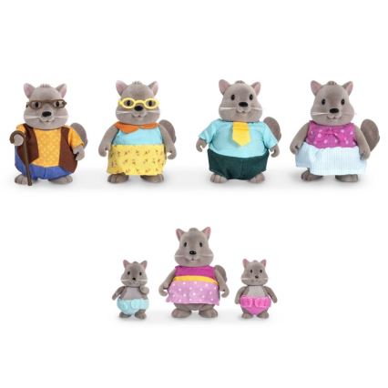 Li'l Woodzeez - Set igrač BUSTLEBERRY veveričja družina