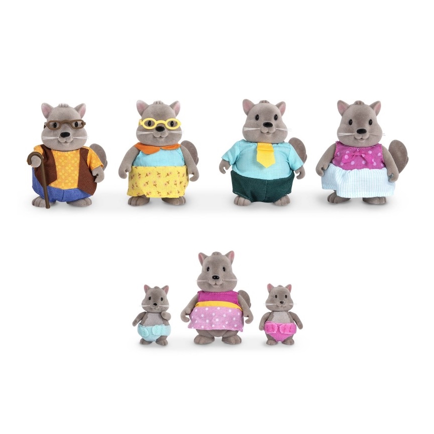 Li'l Woodzeez - Set igrač BUSTLEBERRY veveričja družina