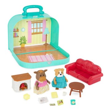Li'l Woodzeez - Set v kovčku dnevna soba