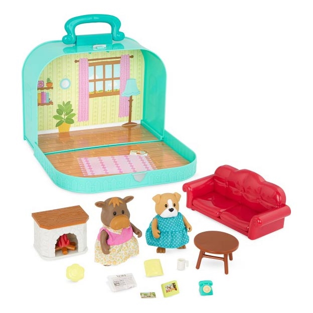 Li'l Woodzeez - Set v kovčku dnevna soba