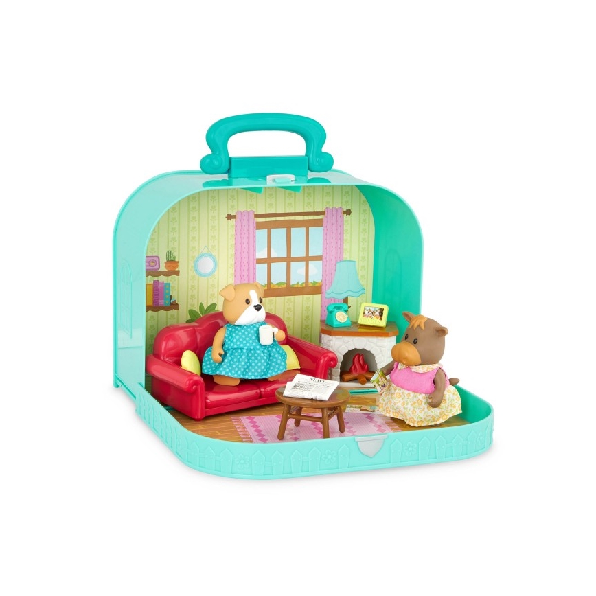 Li'l Woodzeez - Set v kovčku dnevna soba