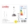 Lindby - LED RGBW Zatemnitveni lestenec na vrvici CAROLLE 1xE27/10W/230V Wi-Fi Tuya