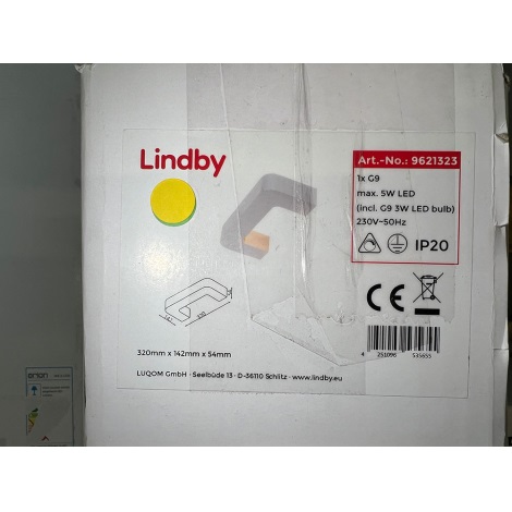 Lindby - LED Stenska svetilka JULIKA 1xG9/5W/230V