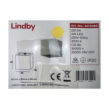 Lindby - LED Stenska svetilka QUASO LED/4W/230V