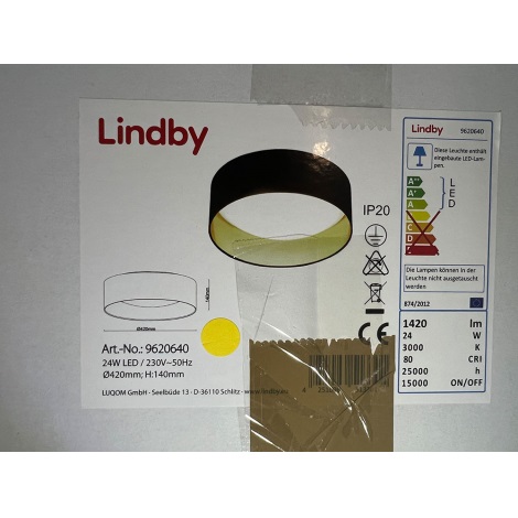 Lindby - LED Stropna svetilka COLEEN LED/24W/230V