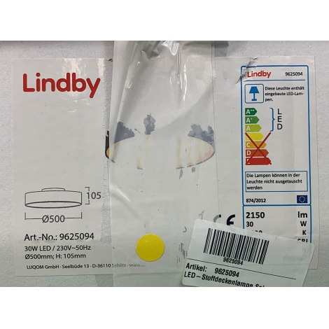 Lindby - LED Stropna svetilka SAIRA LED/30W/230V