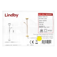 Lindby - LED Zatemnitvena talna svetilka YVETA LED/20W/230V + LED/5W/230V