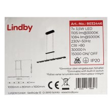 Lindby - LED Zatemnitveni lestenec na vrvici NAIARA 7xLED/4W/230V
